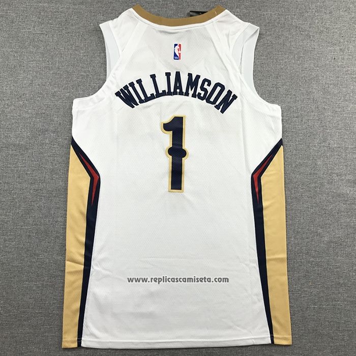 Camiseta New Orleans Pelicans Zion Williamson #1 Association 2020-21 Blanco